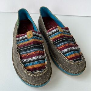 Twisted X • Women's Size 9 • ECO TWX • Slip On Loafer • Dust / Multi • Western